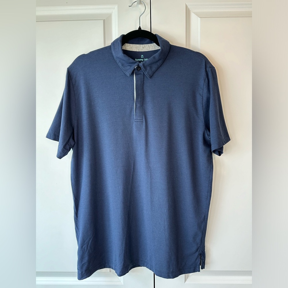 Tommy John Men’s Second Skin Comfort Polo Navy (Size M)